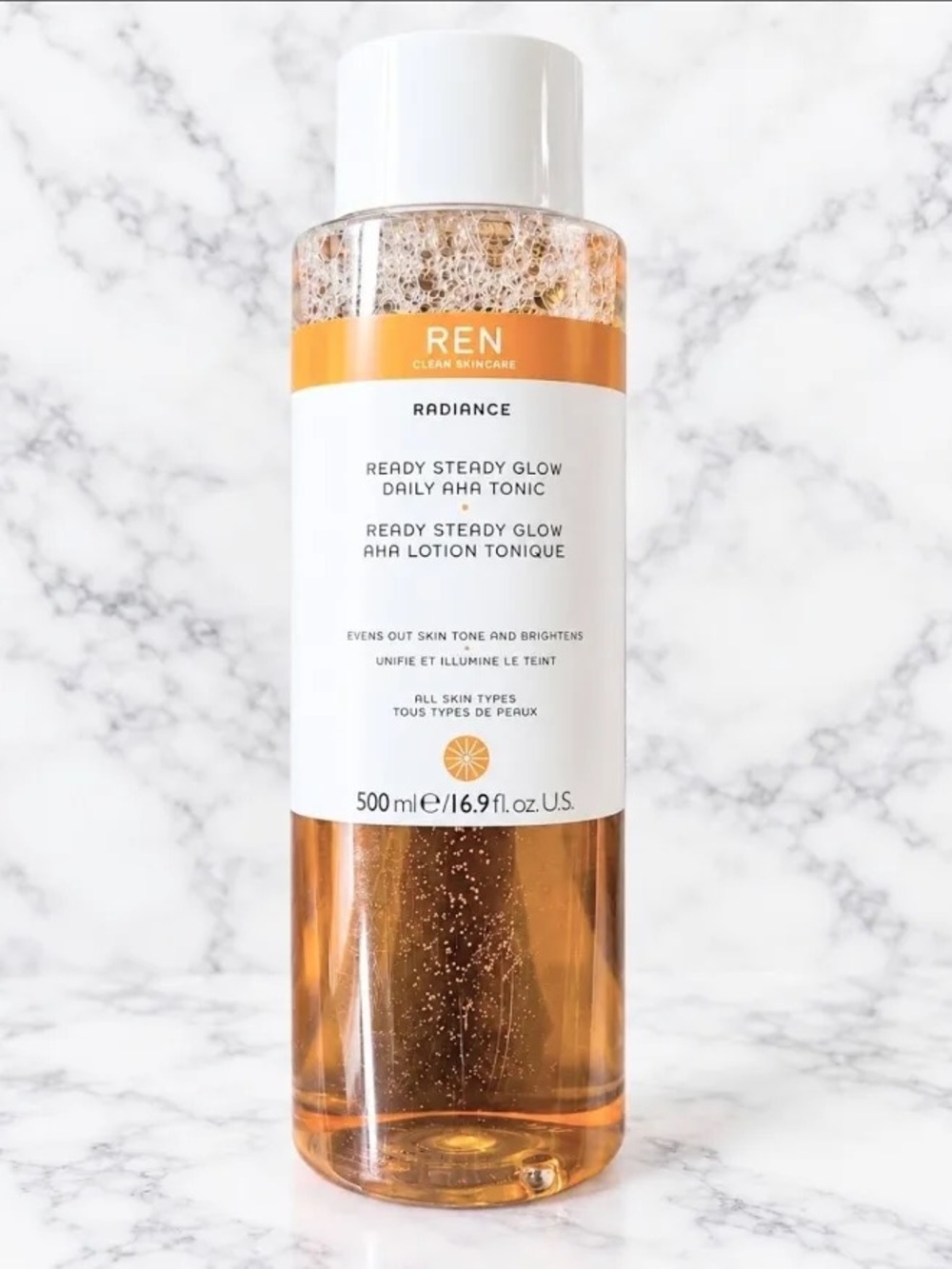 REN Radiance Ready Steady Glow Daily AHA Tonic – Orange